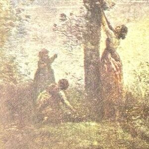 Jean-Baptiste-Camille Corot Souvenir de Mortefontaine Original Vintage Art Print